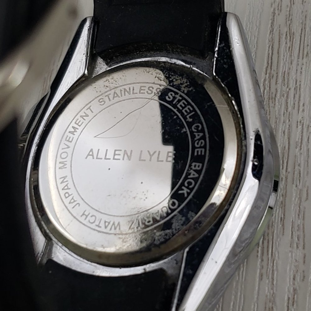 Allen Lyle Black Silicone Round Face Watch Crystal - Picture 5 of 7
